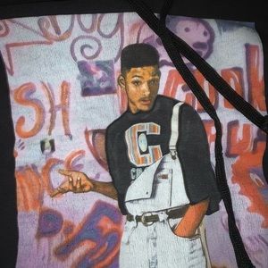 Will smith Fresh prince cross colours vintage pocket hoodie large 90s